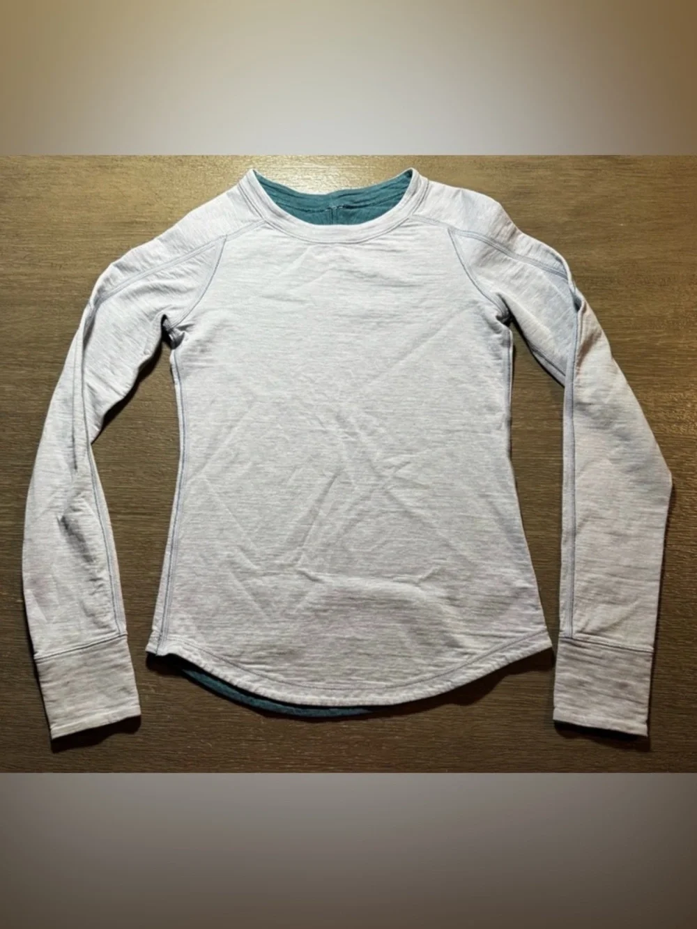 Lululemon Ivivva Shirt Long Sleeve Ice Blue 10